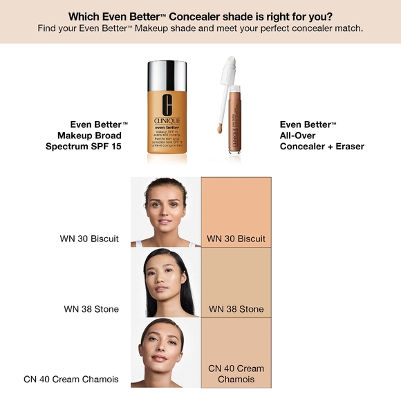 Clinique Even Better All-Over Concealer + Eraser-CN40CremChamois- - Picture 2 of 6